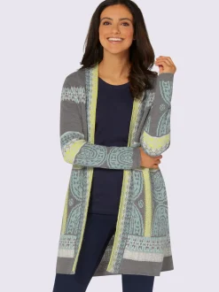 Gilets Et Cardigans<Veste longue en tricot avec coton