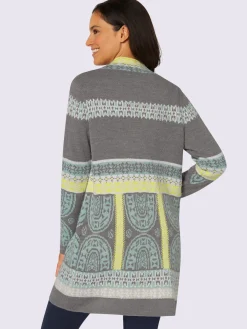 Gilets Et Cardigans<Veste longue en tricot avec coton