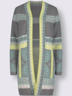 Gilets Et Cardigans<Veste longue en tricot avec coton