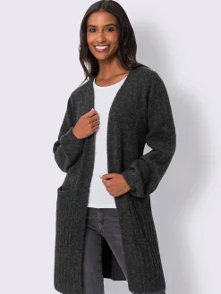 Mandarin Gilets Et Cardigans<Veste longue en tricot coupe longue tendance