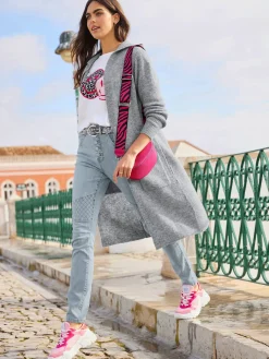 Mandarin Gilets Et Cardigans<Veste longue en tricot coupe longue mode