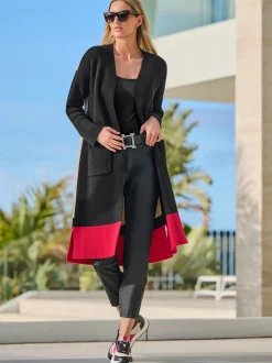 Rick Cardona Gilets Et Cardigans<Veste longue en tricot motif color block tendance