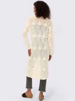 Linea Tesini Gilets Et Cardigans<Veste longue en tricot superbe motif ajouré