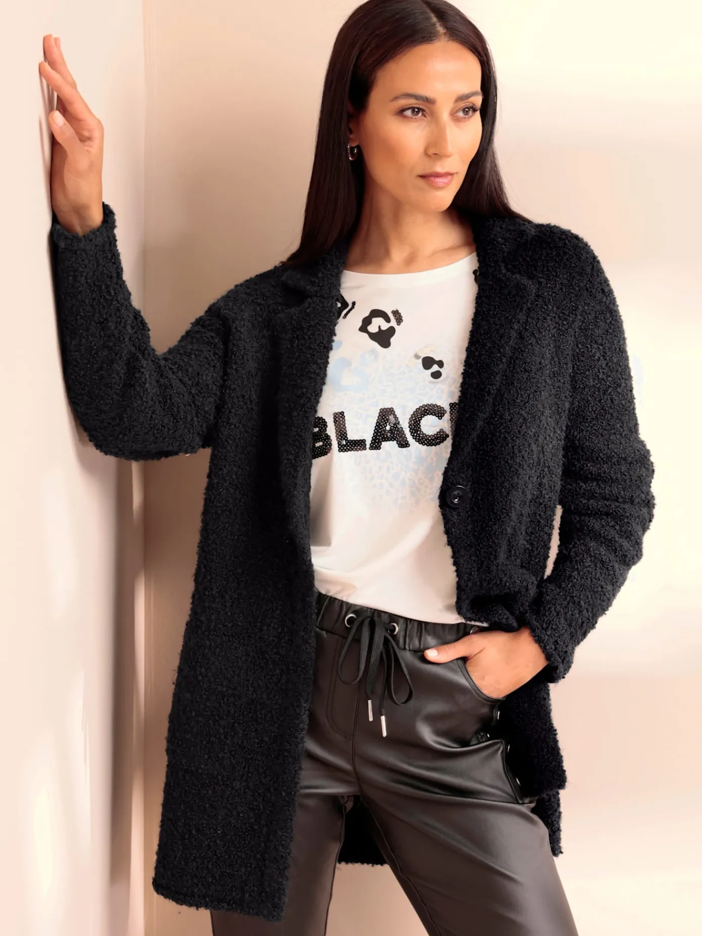 Rick Cardona Gilets Et Cardigans<Veste longue en tricot tricot bouclé