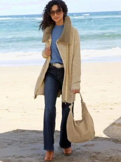 Linea Tesini Gilets Et Cardigans<Veste longue en tricot tricot chiné