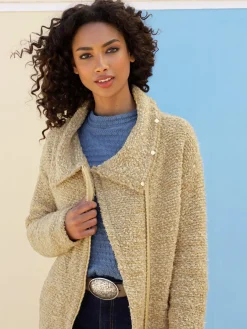 Linea Tesini Gilets Et Cardigans<Veste longue en tricot tricot chiné