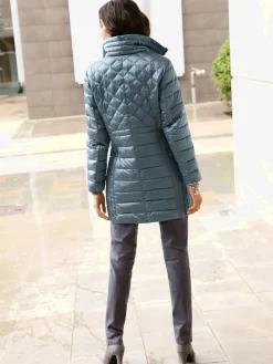 Vestes<Veste matelassée brillante estructurée col montant