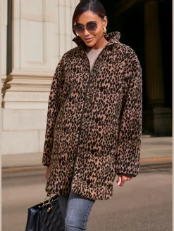 LASCANA Tenues De Détente|Vestes<Veste polaire longue à col montant