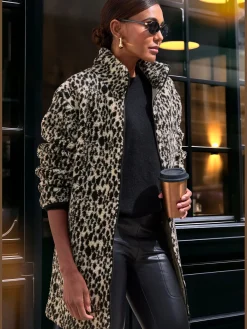 LASCANA Vestes<Veste polaire longue à col montant