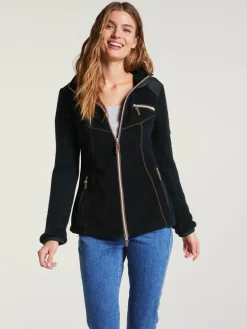 Rick Cardona Vestes<Veste polaire mélange polaire et tricot