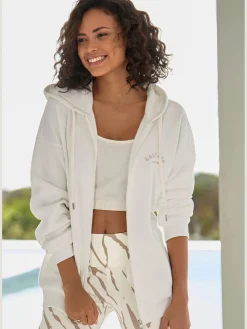 LASCANA T-Shirts<Veste sweat à capuche réglable