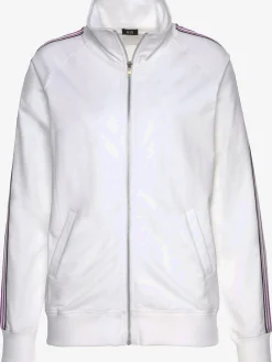 H.I.S Vestes<Veste sweat veste à col montant et rayures