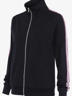 H.I.S Vestes<Veste sweat veste à col montant et rayures