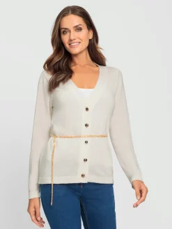 Ashley Brooke Gilets Et Cardigans<Veste tricot 2 en 1 livré avec ceinture-chaîne décorative