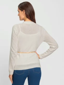 Ashley Brooke Gilets Et Cardigans<Veste tricot 2 en 1 livré avec ceinture-chaîne décorative